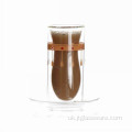 Маленька скляна чашка кави друку логотип